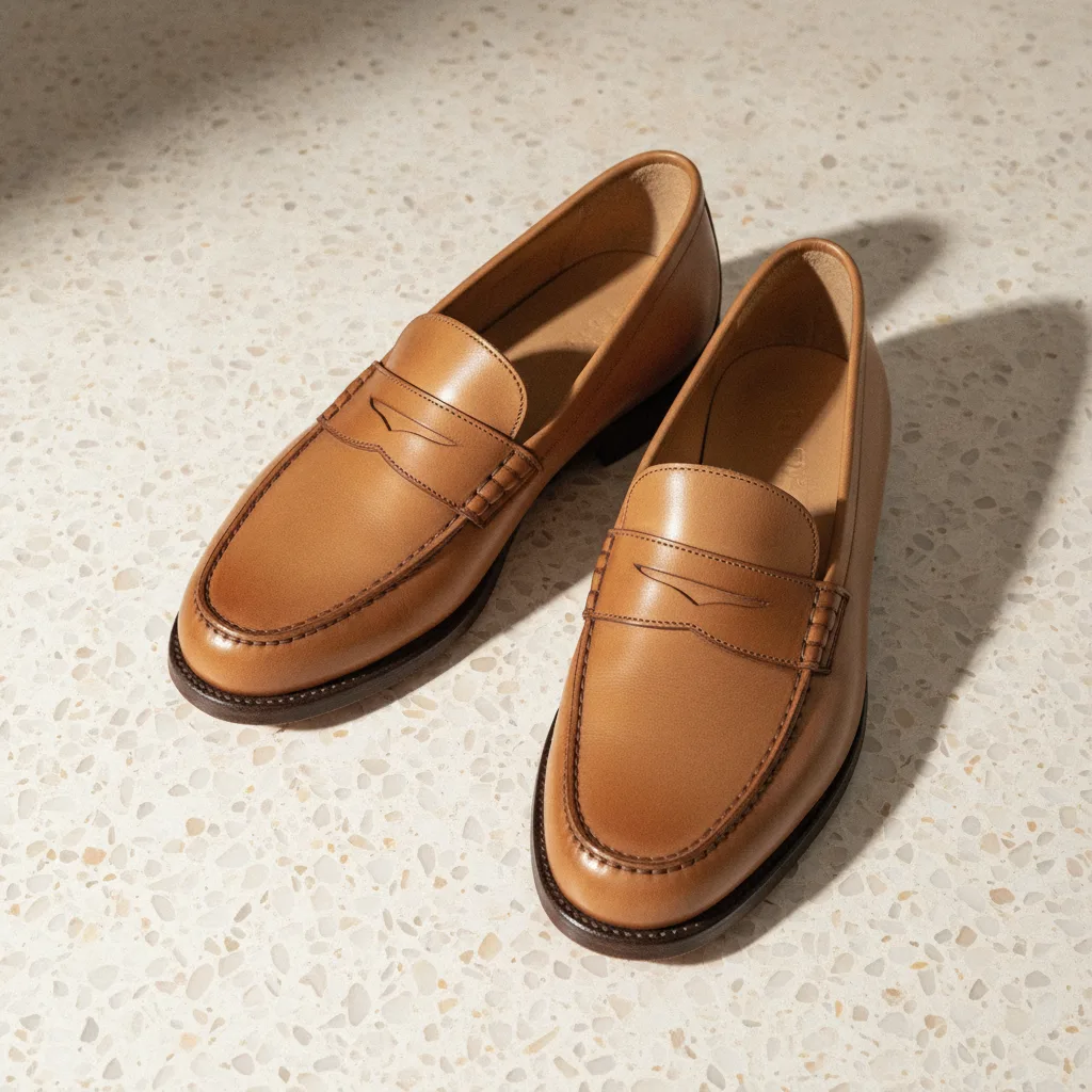 Leather loafers detail